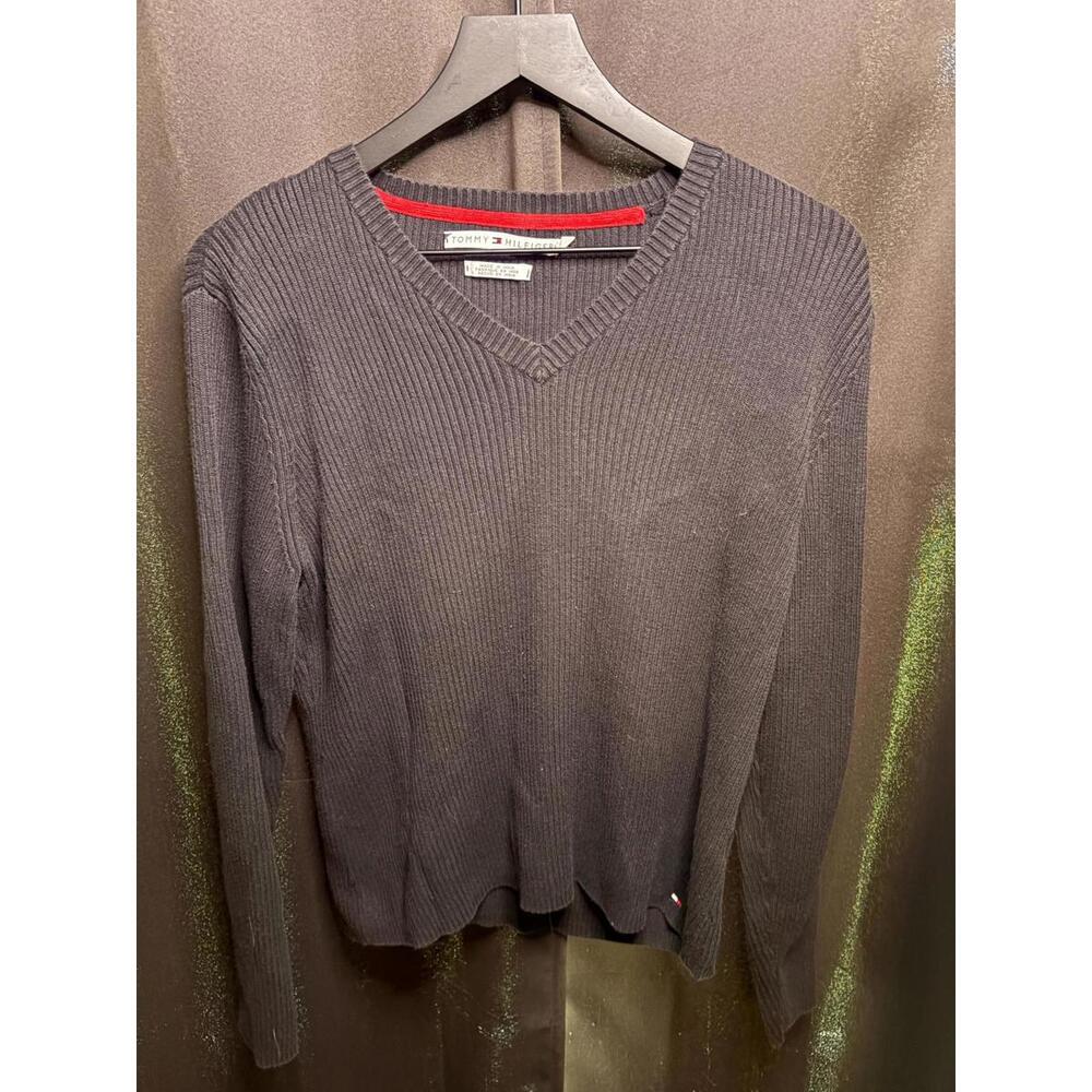 Tommy Hilfiger Women’s V-Neck Dark Blue Sweater
